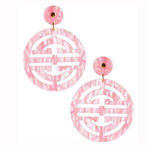 Lisi Lerch Acrylic Zoey Earrings in Blue Shell